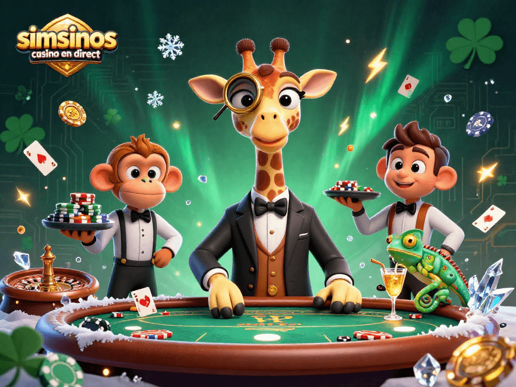 Jouez au simsinos casino en direct avec des croupiers et des tables glamour en streaming